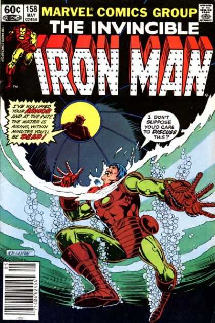 Iron Man 158 - Marvel Comics Group - Armor - Superhero - Water - Comics Code - Bob Layton