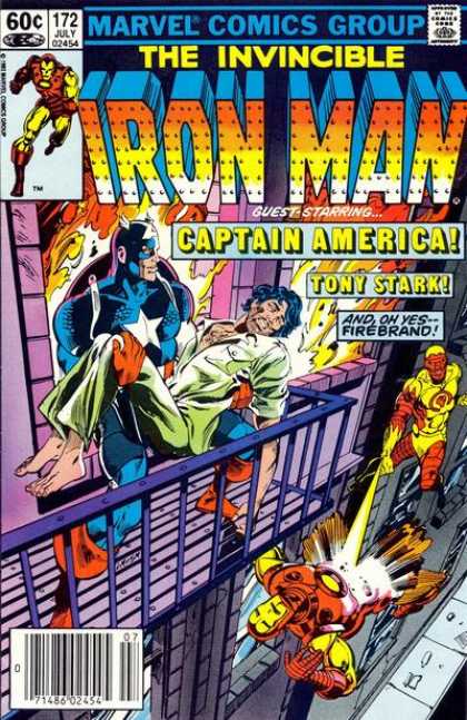 Iron Man 172 - Fire - Fire Escape - Sidewalk - Hero - Injured Man