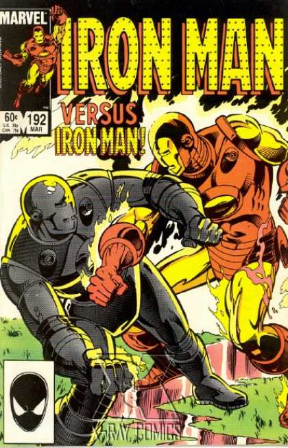 Iron Man 192 - Iron Man Versus Iron Man - Marvel - Fight - Grass - 60 Cents