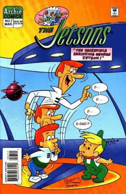 Jetsons 7 - Triple - Red Globe - Little Georges - Orange Floor - Finger On Face