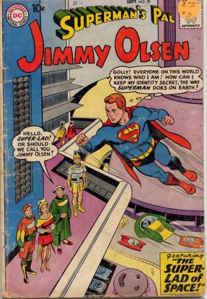 Jimmy Olsen 39 - Superman - Flying - Future - Hover Cars - Super Power