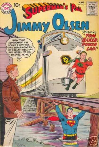 Jimmy Olsen 45 - Superman - Train - Bridge