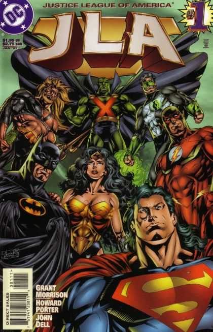 JLA 1 - Super Heroes - Comic Book Heroes - Batman Hulk And More - Comic Book Legends - Super Crime Fighters - Howard Porter, John Dell