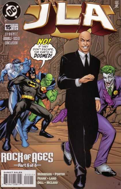 JLA 15 - Dynamic Double-sized Conclusion - Batman - Joker - Part 6 Of 6 - Rock Of Ages - Howard Porter, John Dell