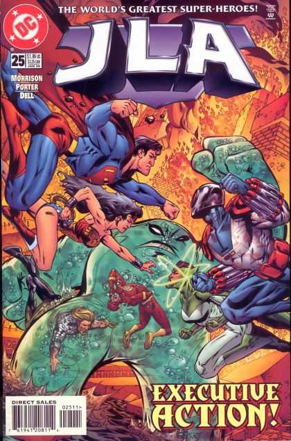 JLA 25 - Super Heroes - Superman - Wonder Woman - Executive Action - Glob Monster - Howard Porter, John Dell