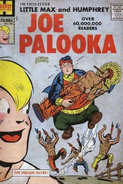 Joe Palooka 108 - Indians - Chase - Cigar Store Indian - Tomahawk - Running