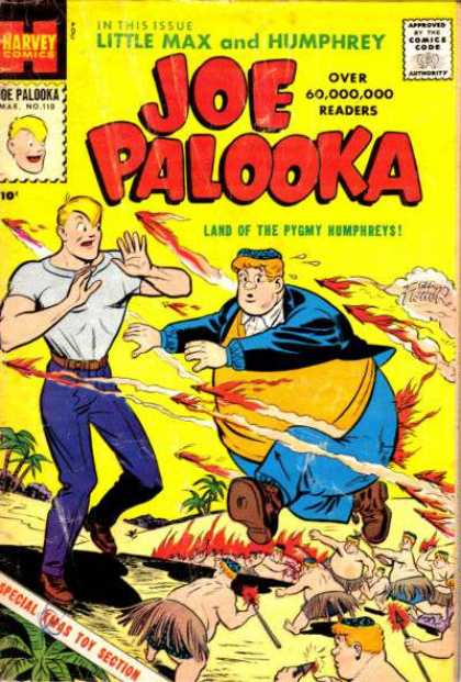 Joe Palooka 110 - Little Max - Humphrey - Land Of Pygmy - Special Xmas Toy Section - Harvey Comics