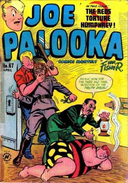 Joe Palooka 67 - Metal Door - Lantern - Syringe - The Reds Torture Humphrey - Keys - Joe Simon