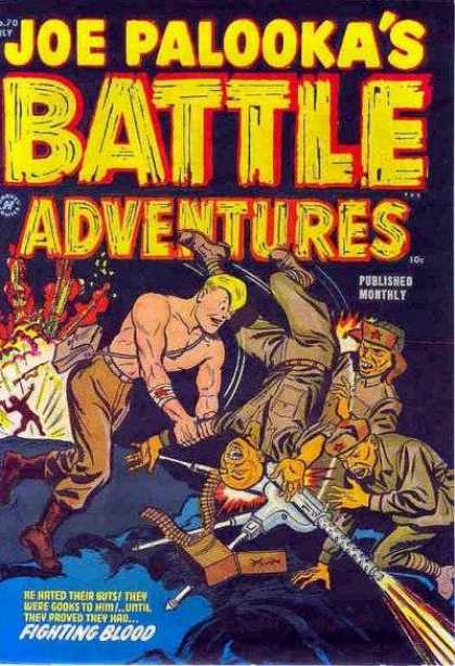 Joe Palooka 70 - Battle - Blonde Hair - Gun - Wound - Explosion - Joe Simon