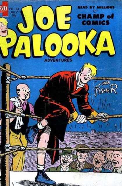 Joe Palooka 84 - Harvey - Boxing Ring - Palooka - Cheering Crowd - Ham Fisher