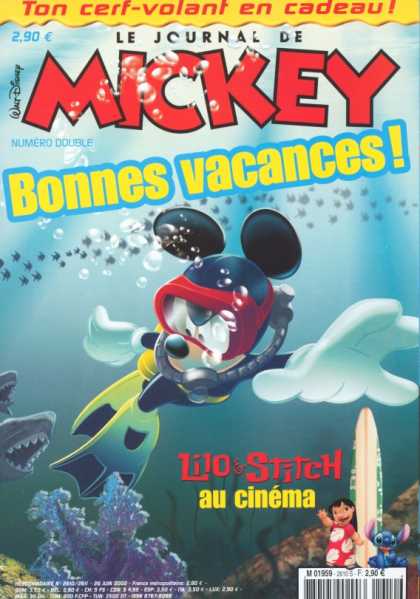 Journal de Mickey 12 - Shark - Mickey - Sea - Fish - Water