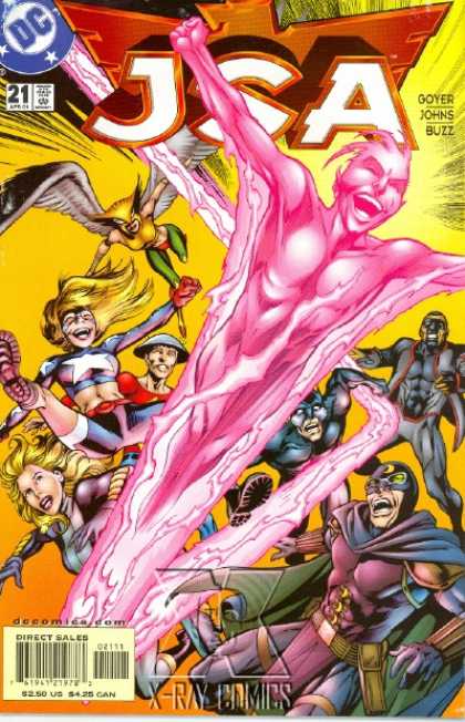 JSA 21 - Hawkgirl - Flash - X-ray Comics - Goyer Johns Buzz - Dc - Alan Davis
