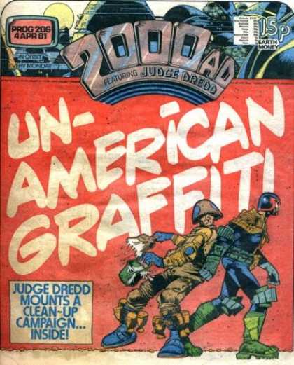 Judge Dredd - 2000 AD 206 - Graffiti