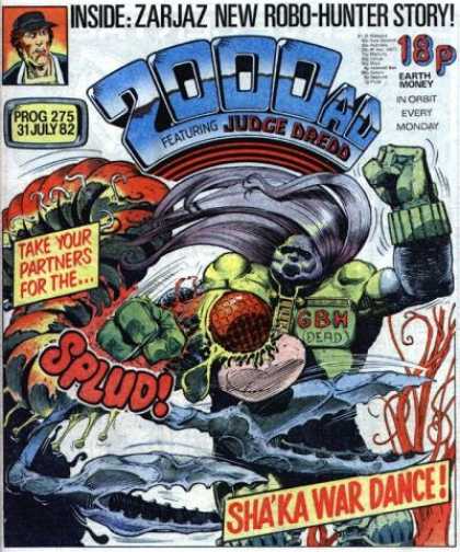 Judge Dredd - 2000 AD 275 - Gbh Dead - Splud - Take Your Parners For The - Crab Claws - Shaka War Dance