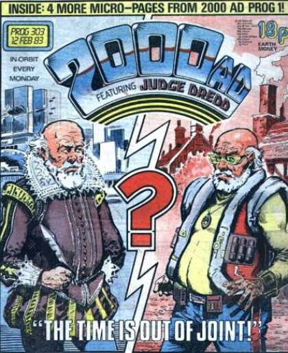 Judge Dredd - 2000 AD 303 - Shakespeare - The Time Is Out Of Joint - Beard - Future - Past