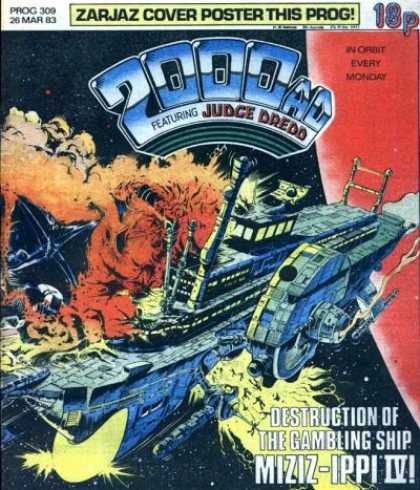 Judge Dredd - 2000 AD 309 - Ship - 2000 Ad - Judge Dredd - Gambling Ship - Miziz