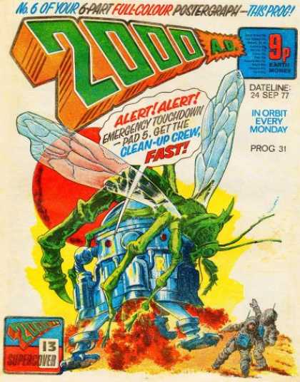 Judge Dredd - 2000 AD 31 - Full-color - In Orbit Every Monday - Fly - Supercover - Fire