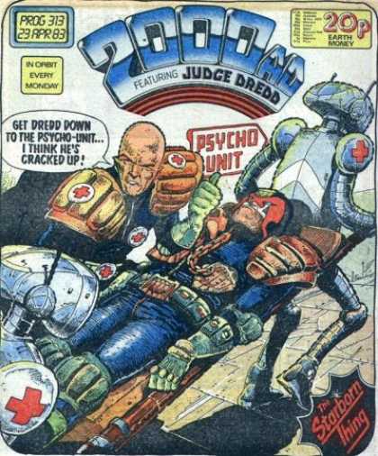 Judge Dredd - 2000 AD 313 - Medic - Robot - Futuristic - Help Or Aid - Injured