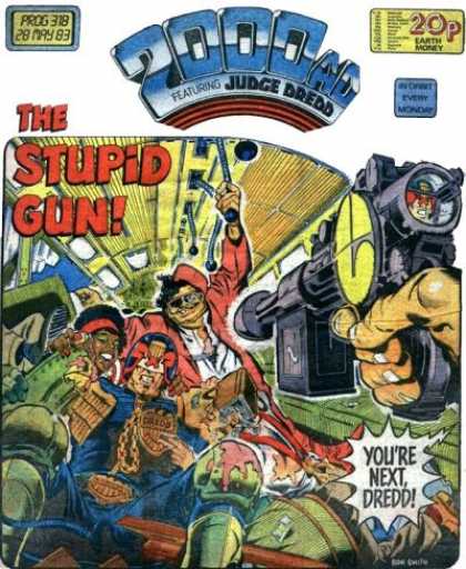 Judge Dredd - 2000 AD 318 - Subway - Stupid Gun - Police - Train - Fight