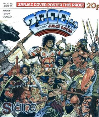 Judge Dredd - 2000 AD 332 - Jungle - Savage - Barbarian - Revolt - Fight
