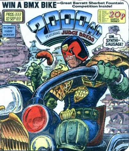 Judge Dredd - 2000 AD 333 - Fork - Judge - Motocycle - Hotdog - Police