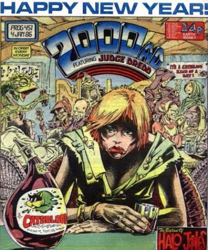 Judge Dredd - 2000 AD 451 - New Year - Halo Jones - Categloop - Every Monday - Party