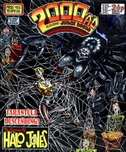 Judge Dredd - 2000 AD 466 - Judge Dredd - Tarantula Descending - Halo Jones - Spider Web - Corpses