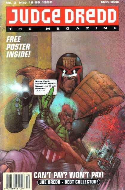 Judge Dredd Megazine II 2 - Free Poster Inside - Debt Collector - Force - Robots - Sci-fi