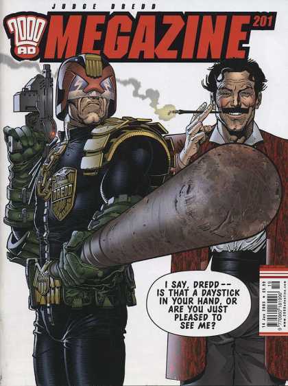 Judge Dredd Megazine IV 201 - Bar - Cigarrete - Helmet - Gun - Mustach