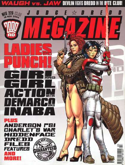 Judge Dredd Megazine IV 225 - Waugh Vs Jaw - 2000 Ad - Anderson Psi - Charleys War - Missenface Dredd