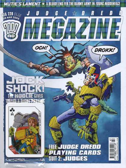 Judge Dredd Megazine IV 229 - Muties Lament - Jock Shock - Sword - Gun - Drokk