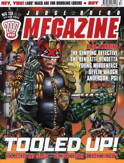 Judge Dredd Megazine IV 235 - Gun - Robot - Fire - Shields - Protector