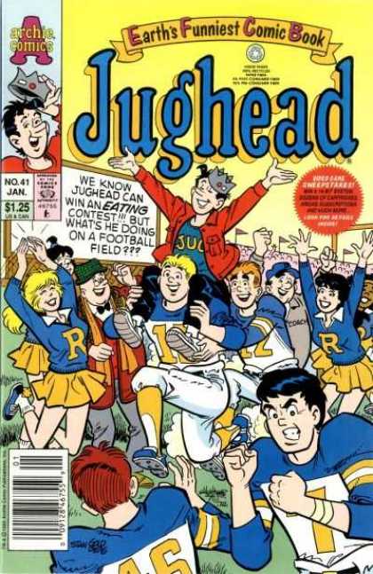 Jughead 2 41 - Archie Comics - Earths Funniest Comic Book - Crown - Blonde Hair - Football Field