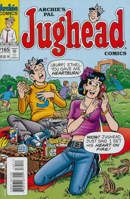 Heartburn - Teenager - Picnic - Guy - Girl Jughead Comics 165 - Heartburn - Teenager - Picnic - Guy - Girl