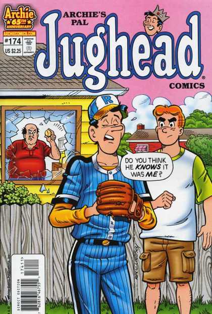 Archie - Angry Man - Broken Window - Baseball - Baseball Uniform Jughead Comics 174 - Archie - Angry Man - Broken Window - Baseball - Baseball Uniform