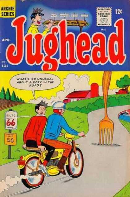 Jughead 131 - Fork In The Road - Route 66 - Riding Motorcycle - Travel - Eating