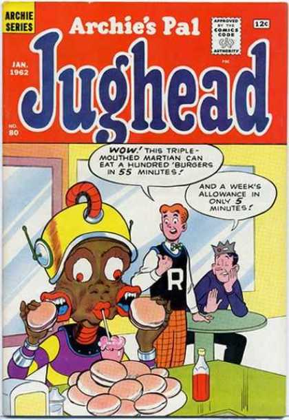 Jughead 80 - 55 Minutes - The Triple-mouthed Martian - Grubbing - 12 Cents - Archie And Jughead