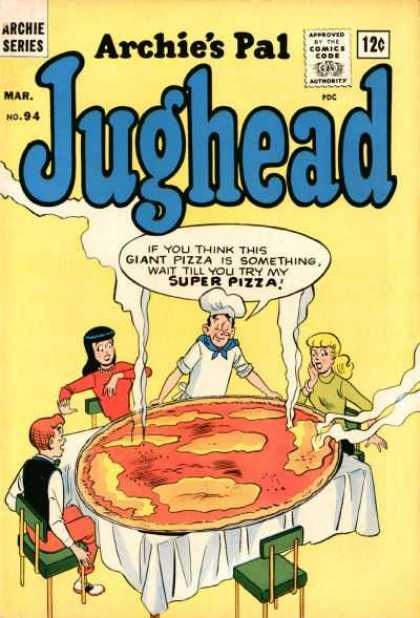 Jughead 94 - Archies Pal - Archie Series - Super Pizza - Food - Table