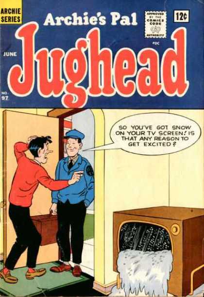 Jughead 97 - Television Set - Snow - Repairman - Toolbox - Rug