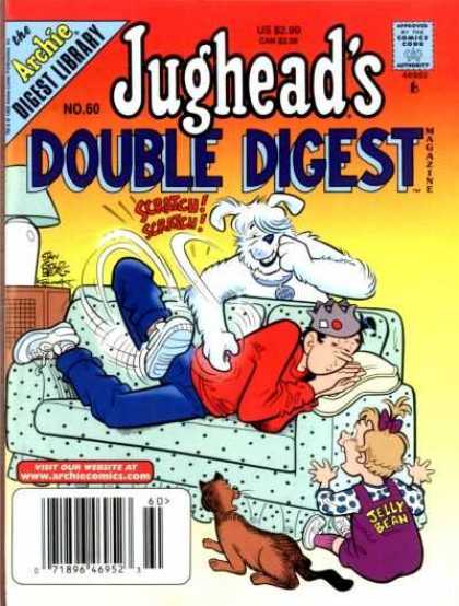 Jughead's Double Digest 60 - Archie - Digest Library - Couch - Dog - Sleeping