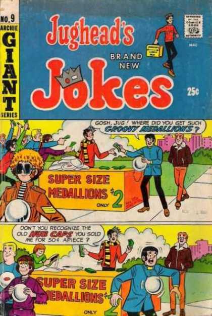 Jughead's Jokes 9 - Brand New - Giant - Super Size - Medallions - Groovy Medallions