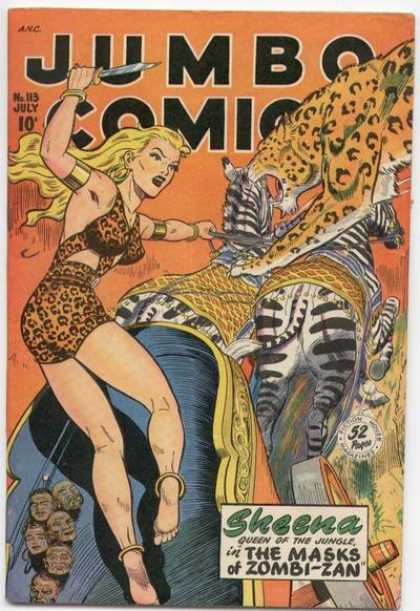 Sheena - Zebra - Chariot Jumbo Comics 113 - Sheena - Zebra - Chariot