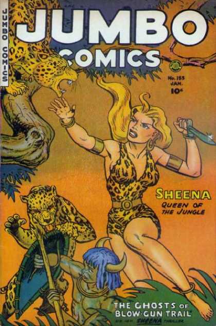 Sheena - Leopard - Queen Of The Jungle - Ghosts Of Blow Gun Trail - Sword Jumbo Comics 155 - Sheena - Leopard - Queen Of The Jungle - Ghosts Of Blow Gun Trail - Sword