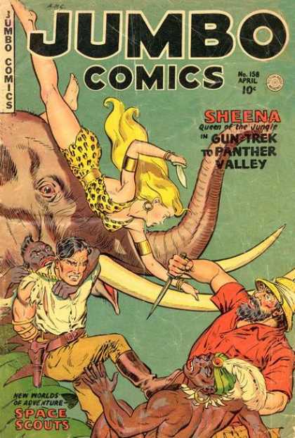 Sheena - Elephant - Knife Jumbo Comics 158 - Sheena - Elephant - Knife