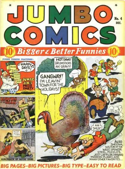 Jumbo Comics 4 - Bigger And Better Funnies - Chicken - Cock - Big Pages - Happy Days