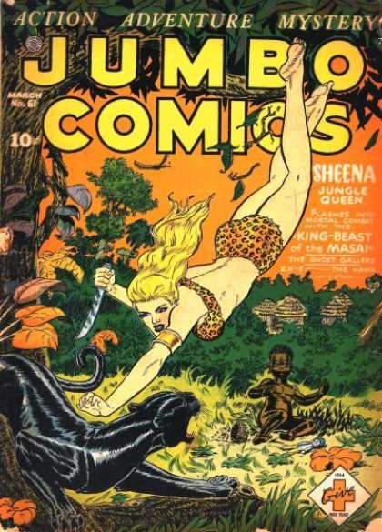 Sheena - Knife - 10 Cents - March - Weapon Jumbo Comics 61 - Sheena - Knife - 10 Cents - March - Weapon