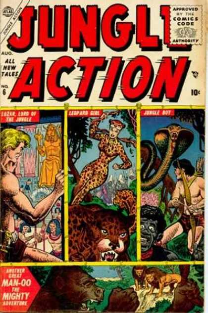 Jungle Action 6 - Leopard Girl - Jungle Boy - Gorilla - Lions - Cobra - Richard Buckler