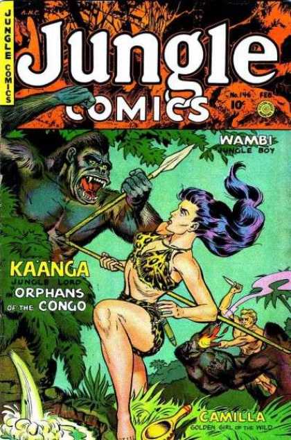 Jungle Comics 146 - Kaanga Jungle Lord - Orphans Of The Congo - Wambi Jungle Boy - Camilla Golden Girl Of The Wild - Gorillas