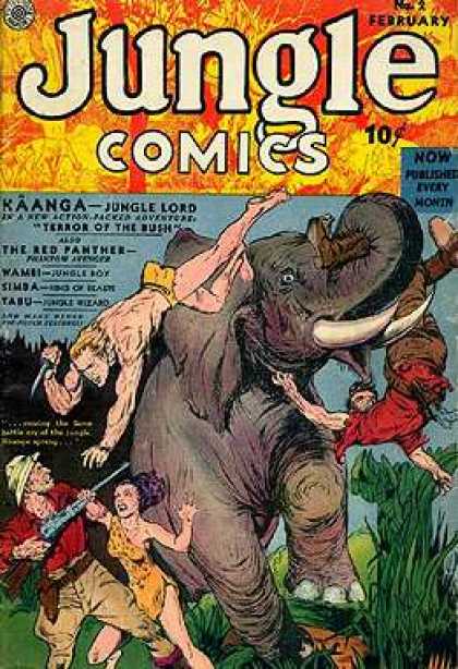 Jungle Comics 2 - February - Elephant - Kaanga - The Red Panther - Wambi