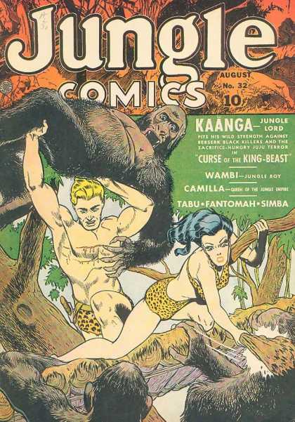 Jungle Comics 32 - August No32 - Kaanga-jungle Lord - Curse Of The King-beast - Wambi - Camilla